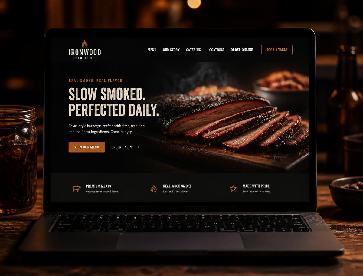 McWhorter Barbecue website design by DashSite